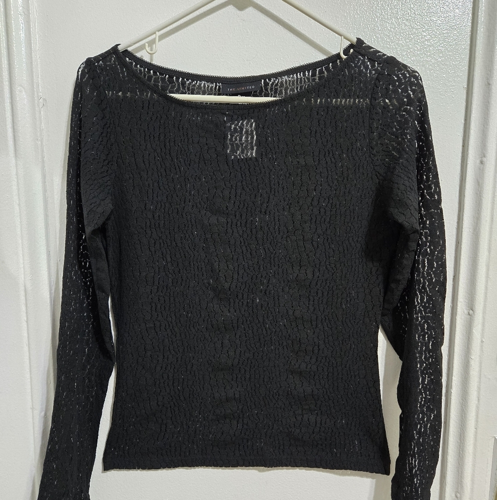 The Limited Black Long Sleeve Top
